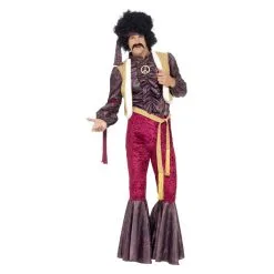 Smiffys '70 Psychedelische Rocker Kostuum - Paars