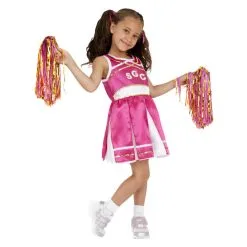 Smiffys Cheerleader Kostuum - Kind - Roze