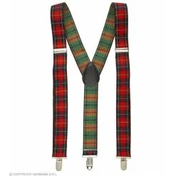 Widmann Bretels Tartan Rood