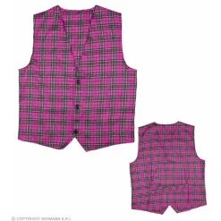 Widmann Tartan Vest Roze